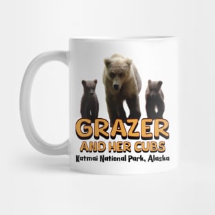 Bear Grazer and her cubs Mug